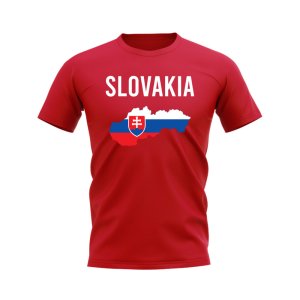 Slovakia Map T-shirt (Red)