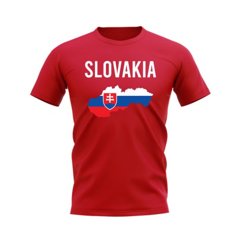 Slovakia Map T-shirt (Red)