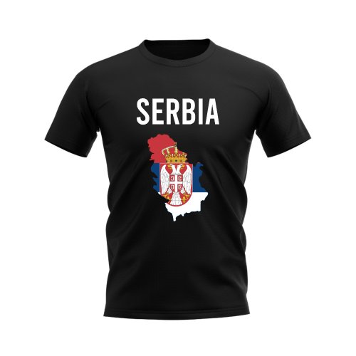 Serbia Map T-shirt (Black)