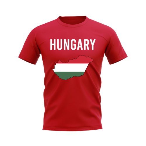 Hungary Map T-shirt (Red)