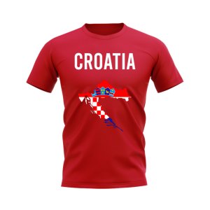 Croatia Map T-shirt (Red)