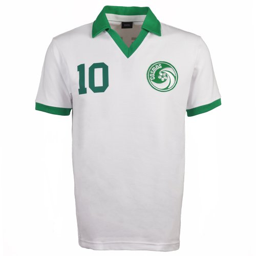 New York Cosmos Pele White Retro Shirt with PELE 10