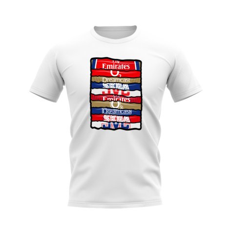 Arsenal Shirt Sponsor History T-shirt (White)