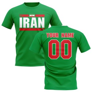 Personalised Iran Fan Football T-Shirt (green) Personalised Iran Fan Football T-Shirt (green)