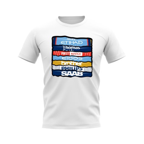 Manchester City Shirt Sponsor History T-shirt (White)