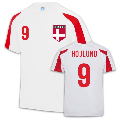 Denmark Sports Training Jersey (Rasmus Hojlund 9)