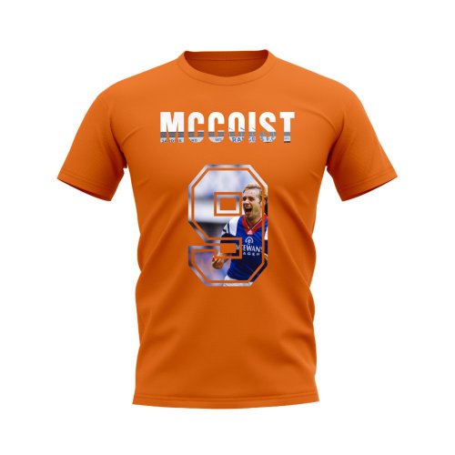 Ally McCoist Name and Number Rangers T-shirt (Orange)