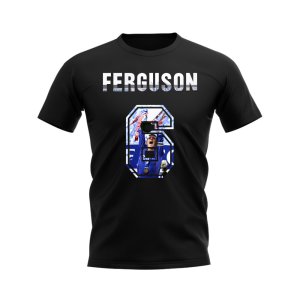 Barry Ferguson Name and Number Rangers T-shirt (Black)