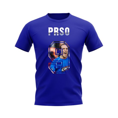 Dado Prso Name and Number Rangers T-shirt (Blue)