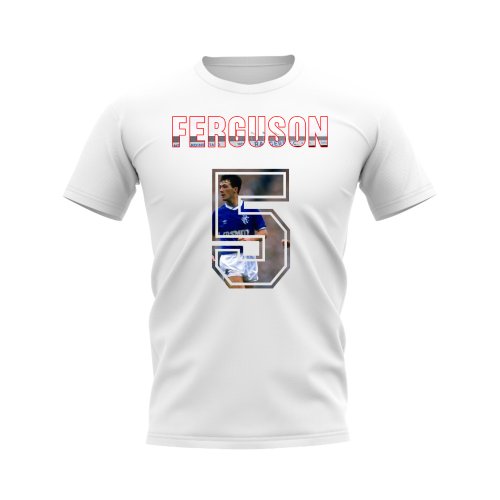 Derek Ferguson Name and Number Rangers T-shirt (White)