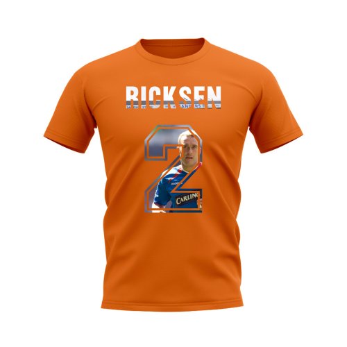 Fernando Ricksen Name and Number Rangers T-shirt (Orange)