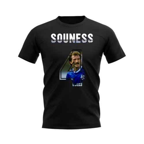 Graeme Souness Name and Number Rangers T-shirt (Black)