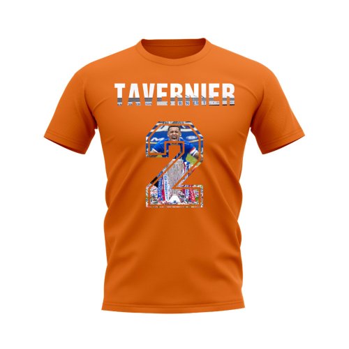 James Tavernier Name and Number Rangers T-shirt (Orange)