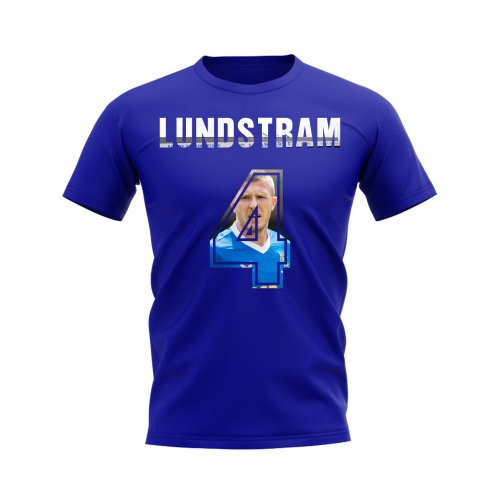 John Lundstram Name and Number Rangers T-shirt (Blue)