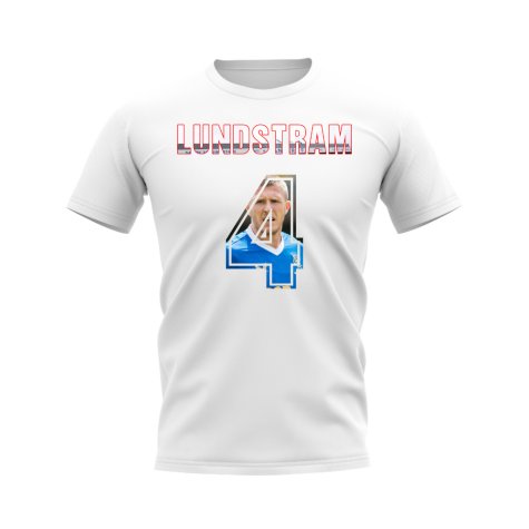 John Lundstram Name and Number Rangers T-shirt (White)