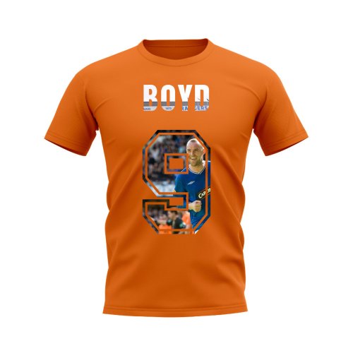 Kris Boyd Name and Number Rangers T-shirt (Orange)