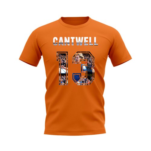 Todd Cantwell Name and Number Rangers T-shirt (Orange)