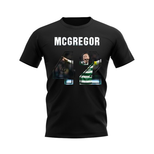 Callum McGregor Name And Number Celtic T-Shirt (Black)