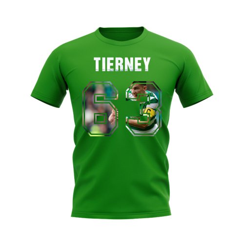 Kieran Tierney Name And Number Celtic T-Shirt (Green)