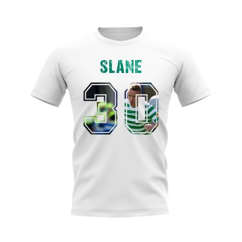 Paul Slane Name And Number Celtic T-Shirt (White)