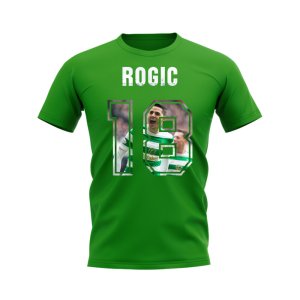 Tom Rogic Name And Number Celtic T-Shirt (Green)