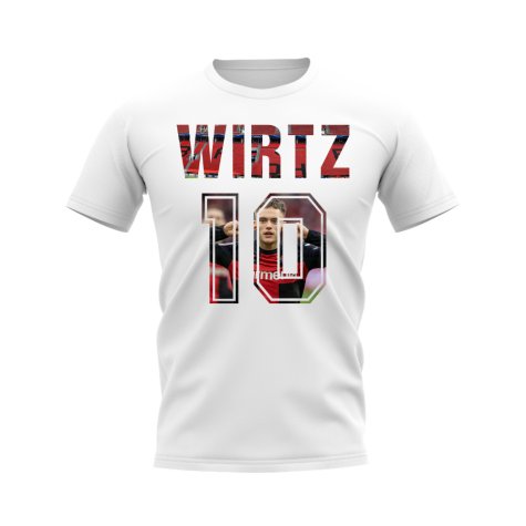 Florian Wirtz Name And Number Bayer Leverkusen T-Shirt (White)