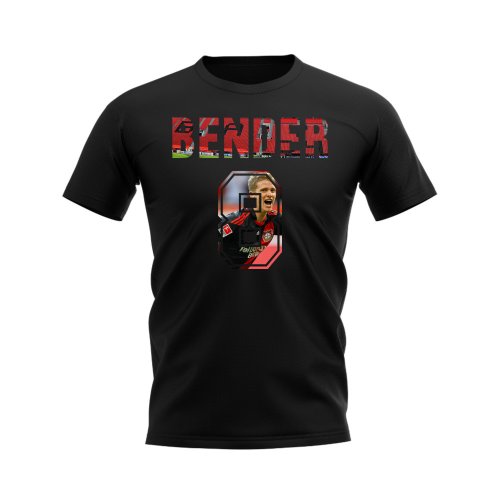 Lars Bender Name And Number Bayer Leverkusen T-Shirt (Black)