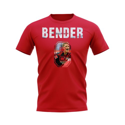 Lars Bender Name And Number Bayer Leverkusen T-Shirt (Red)