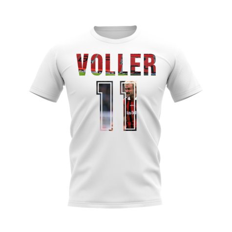Rudi Voller Name And Number Bayer Leverkusen T-Shirt (White)