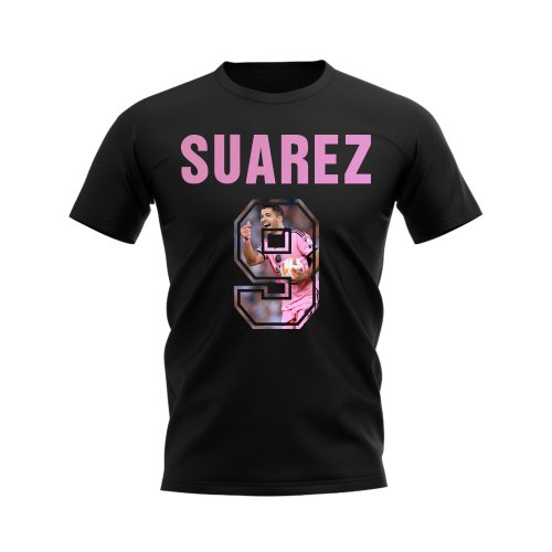 Luis Suarez Name And Number Inter Miami T-Shirt (Black)