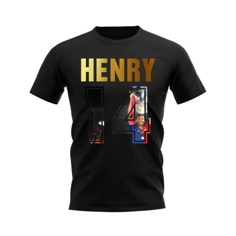 Thierry Henry Name And Number Barcelona T-Shirt (Black)