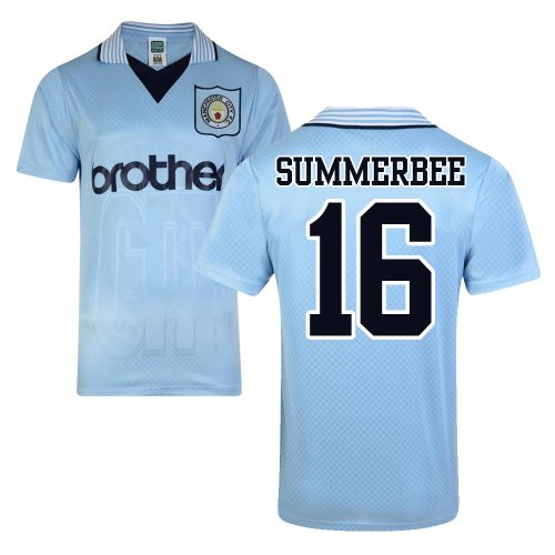 Score Draw Man City 1996 Home Shirt (Summerbee 16)