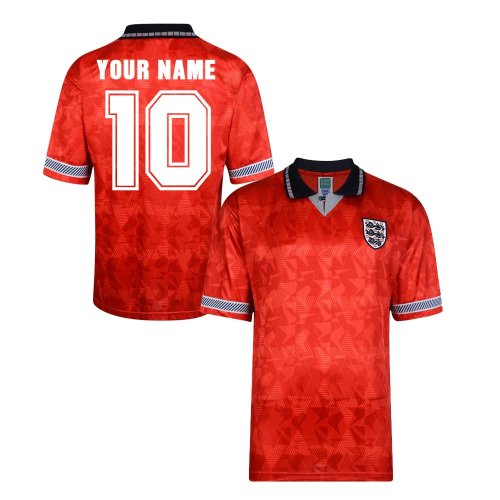 Score Draw England World Cup 1990 Away Shirt (Your Name)