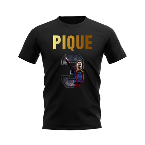 Pique Name And Number Barcelona T-Shirt (Black)