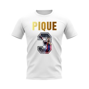 Pique Name And Number Barcelona T-Shirt (White)