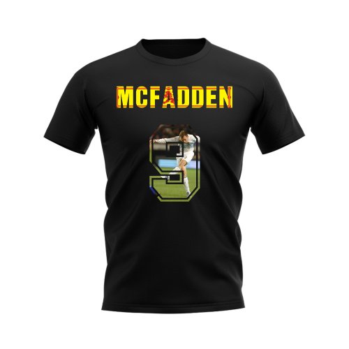 James McFadden Name And Number Scotland T-Shirt (Black)