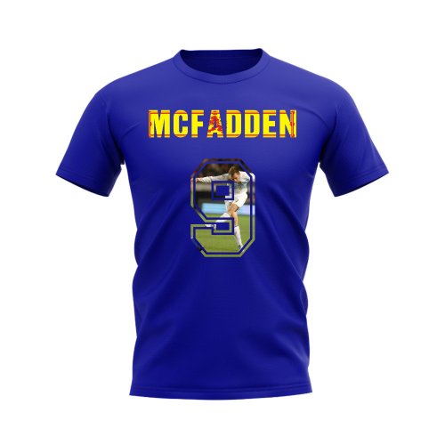 James McFadden Name And Number Scotland T-Shirt (Blue)