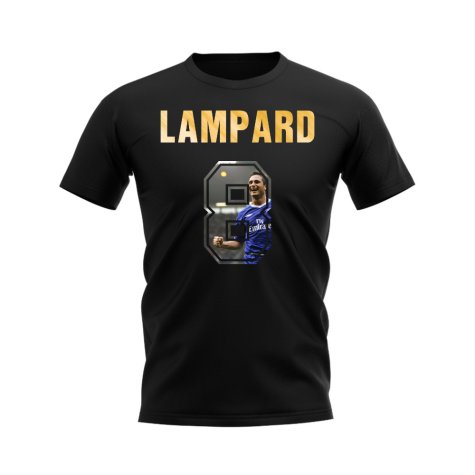 Frank Lampard Name And Number Chelsea T-Shirt (Black)