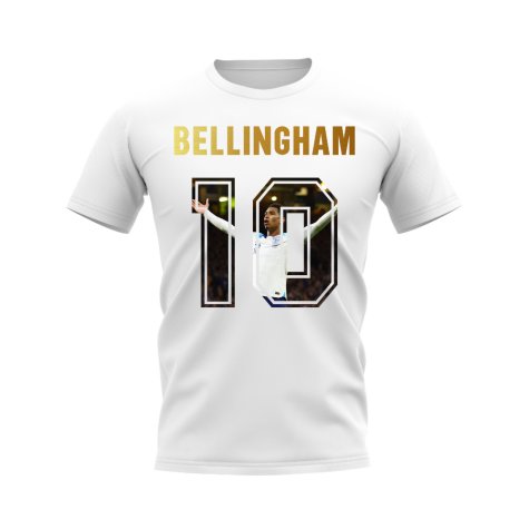 Jude Bellingham Name And Number England T-Shirt (White)