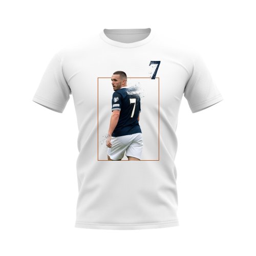 John McGinn Scotland Fade T-Shirt (White)