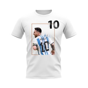 Lionel Messi Argentina Fade T-Shirt (White)