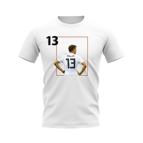 Thomas Muller Germany Fade T-Shirt (White)