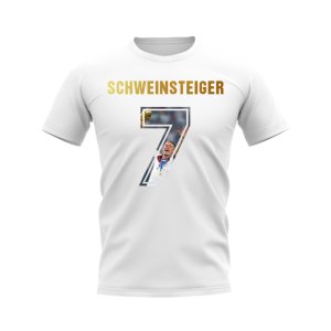 Bastian Schweinsteiger Name And Number Germany T-Shirt (White)