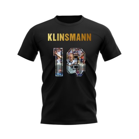 Jurgen Klinsmann Name And Number Germany T-Shirt (Black)