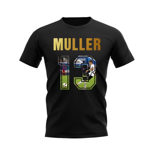 Thomas Muller Name And Number Germany T-Shirt (Black)