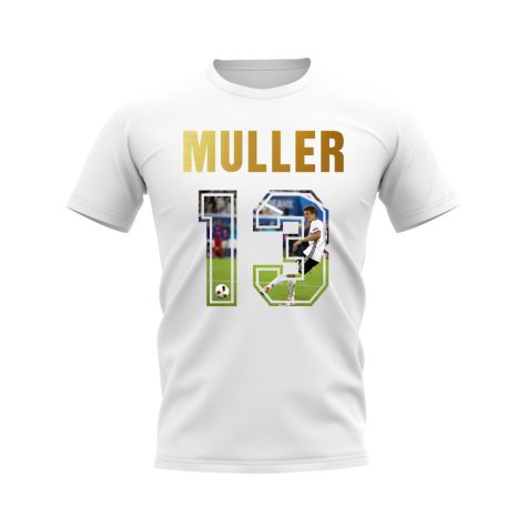 Thomas Muller Name And Number Germany T-Shirt (White)