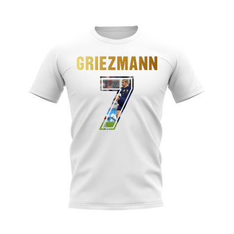 Antoine Griezmann Name And Number France T-Shirt (White)