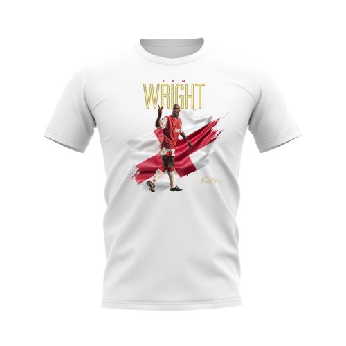 Ian Wright Arsenal Flag T-Shirt (White)