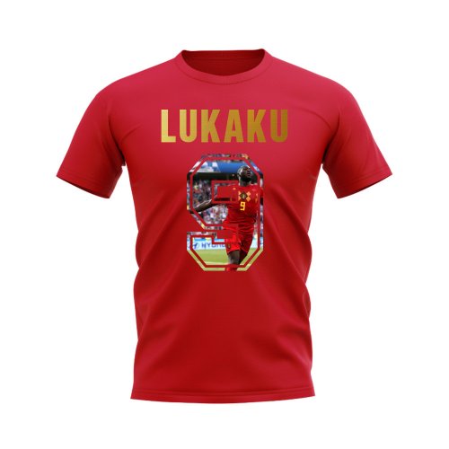 Romelu Lukaku Name And Number Belgium T-Shirt (Red)