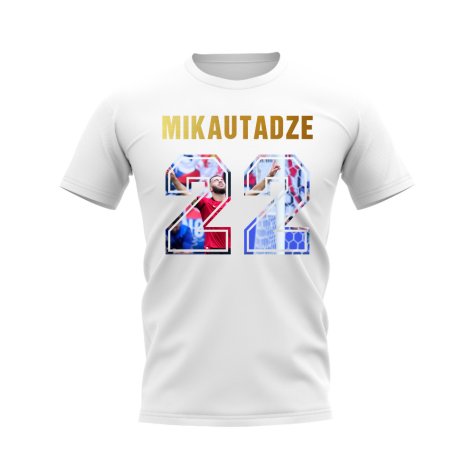 Georges Mikautadze Name And Number Georgia T-Shirt (White)